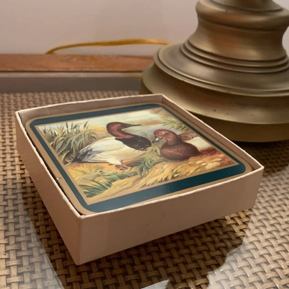 Pimpernel Duck Themed Acrylic Traditional Coasters Vintage Retro Home Decor